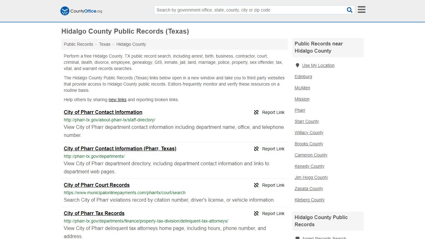 Public Records - Hidalgo County, TX (Business, Criminal ...